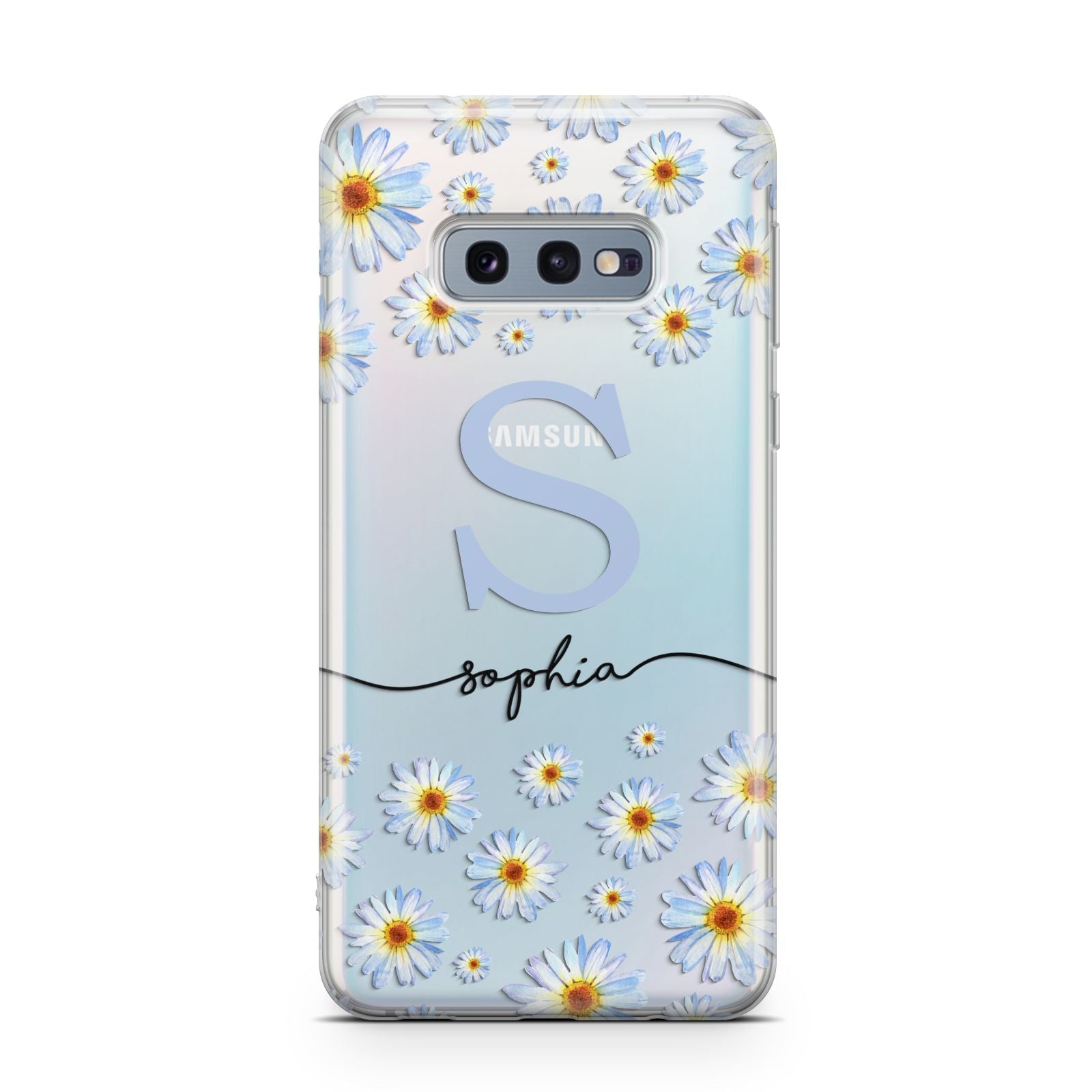 Personalised Daisy Initial Name Samsung Galaxy S10E Case