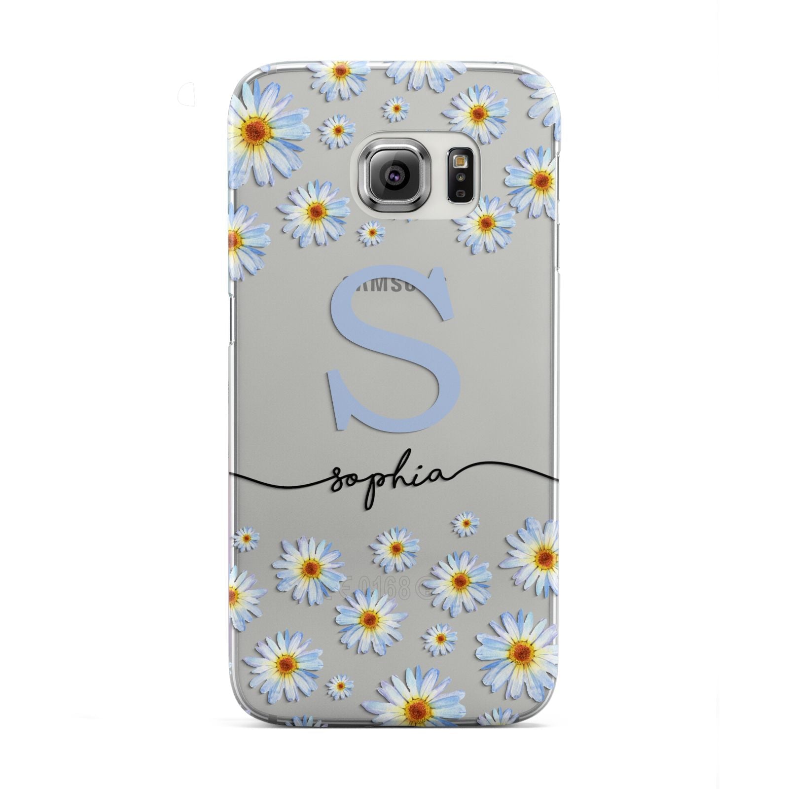 Personalised Daisy Initial Name Samsung Galaxy S6 Edge Case