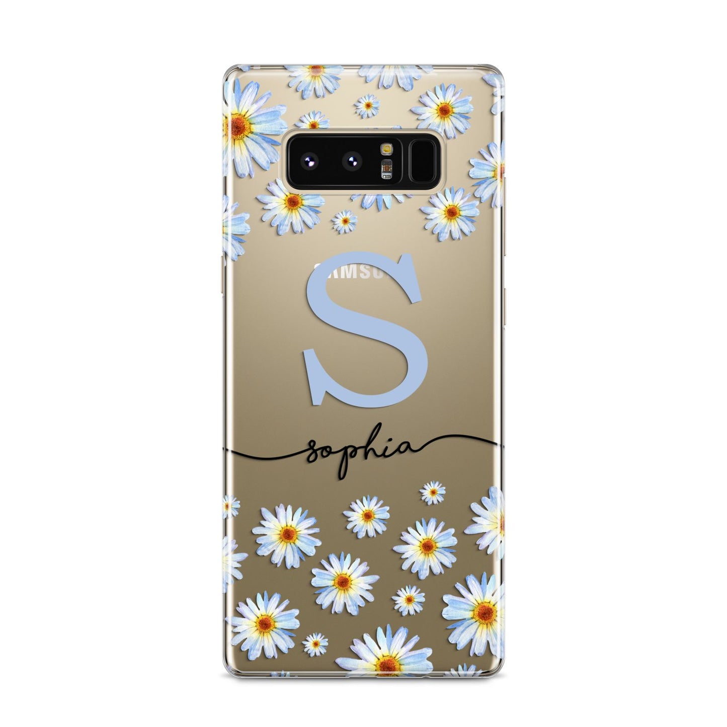 Personalised Daisy Initial Name Samsung Galaxy S8 Case