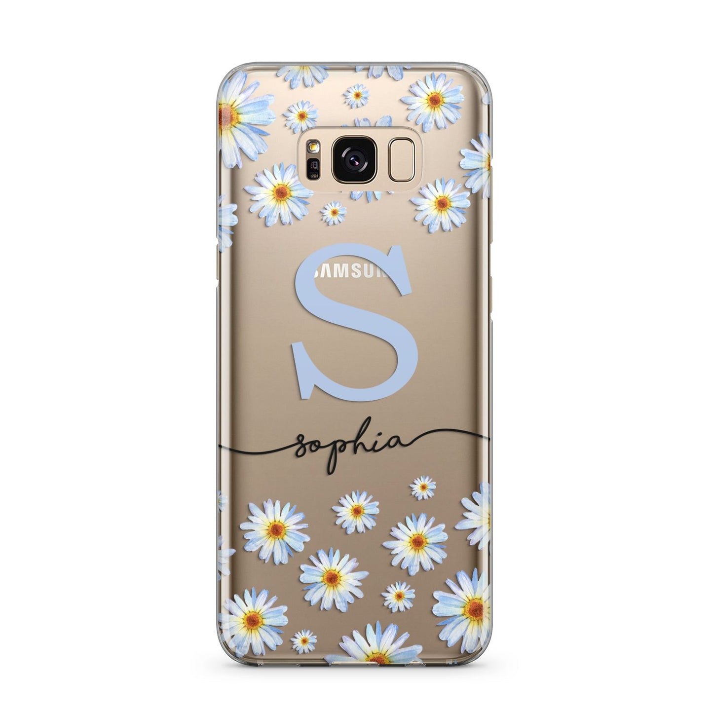 Personalised Daisy Initial Name Samsung Galaxy S8 Plus Case