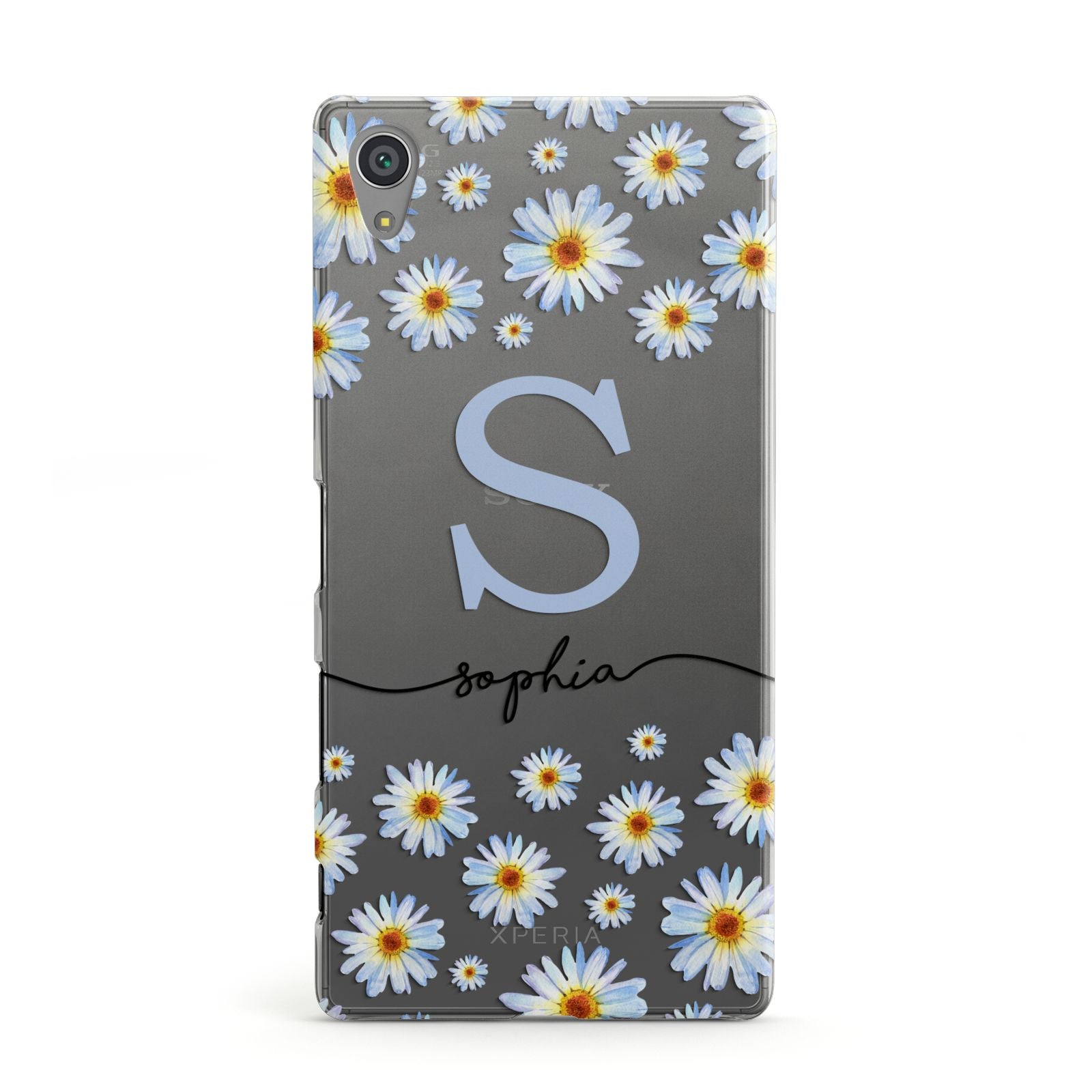 Personalised Daisy Initial Name Sony Xperia Case