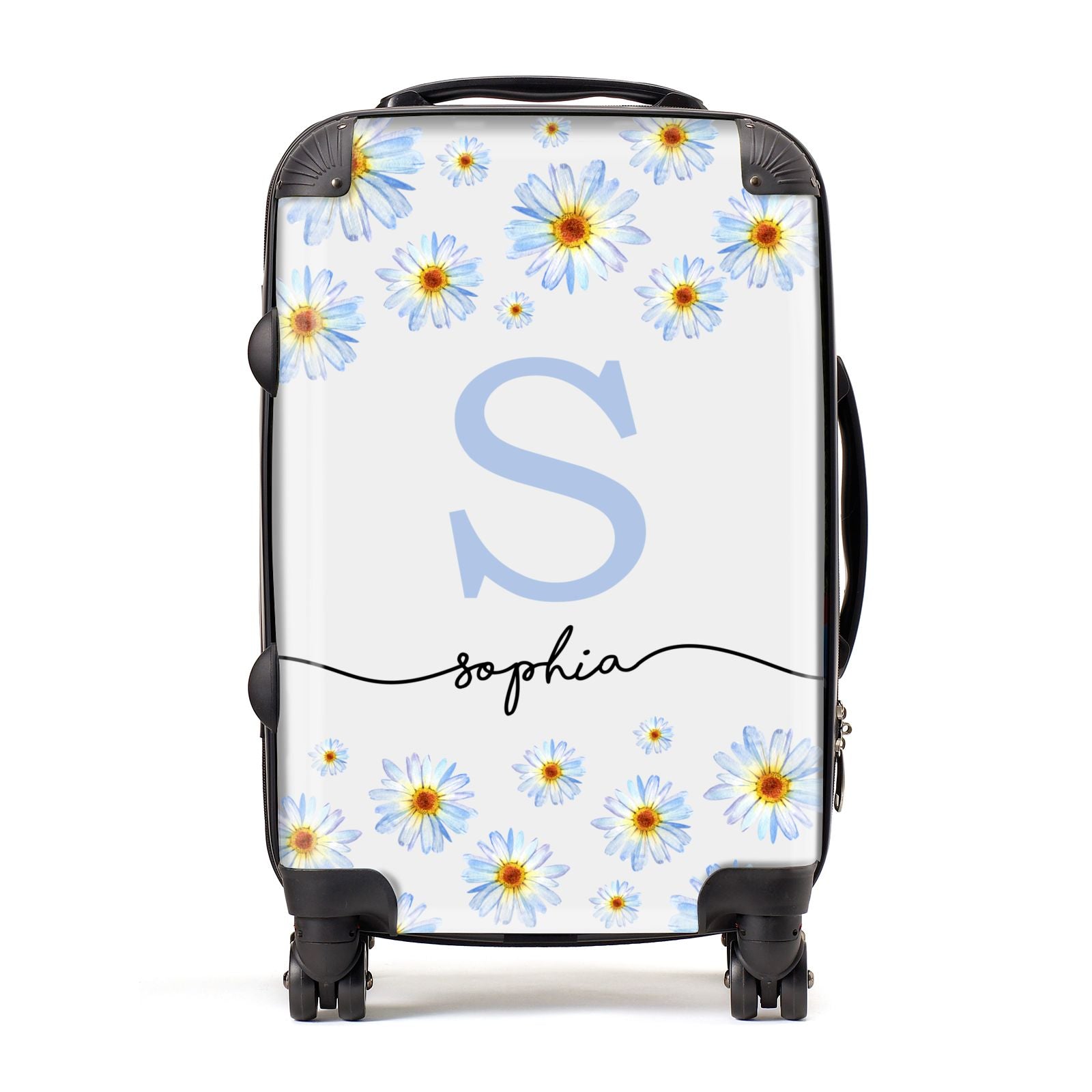 Personalised Daisy Initial Name Suitcase