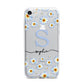 Personalised Daisy Initial Name iPhone 7 Bumper Case on Silver iPhone