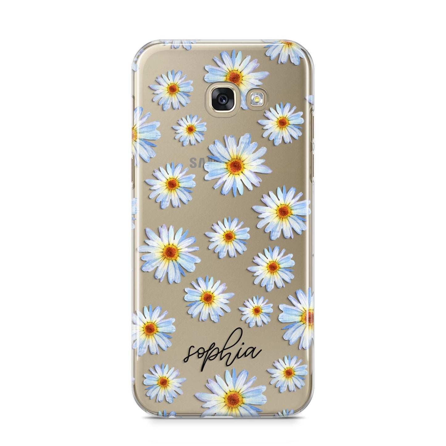 Personalised Daisy Samsung Galaxy A5 2017 Case on gold phone