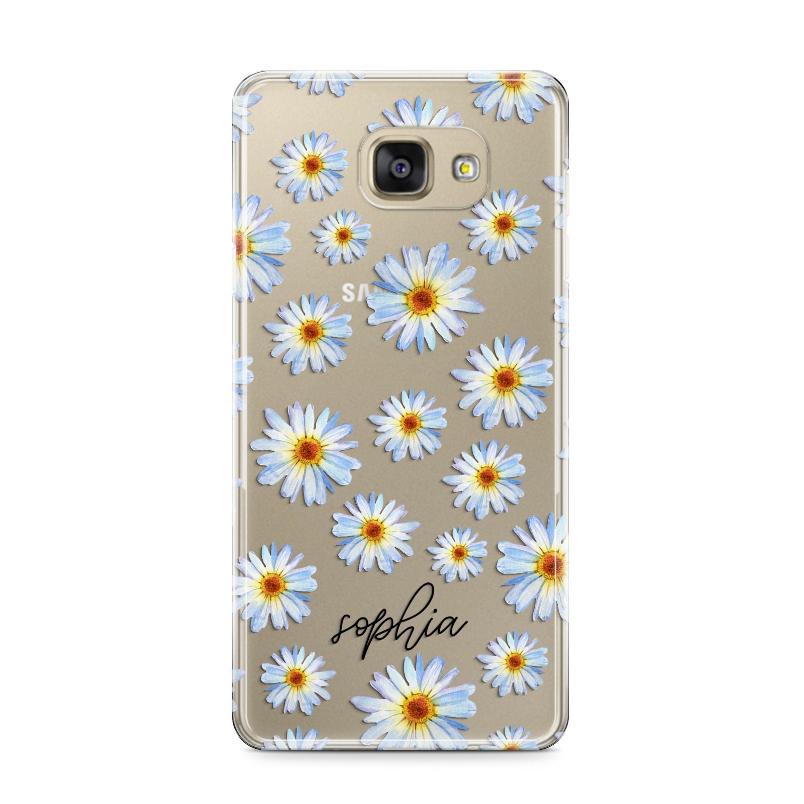 Personalised Daisy Samsung Galaxy A9 2016 Case on gold phone
