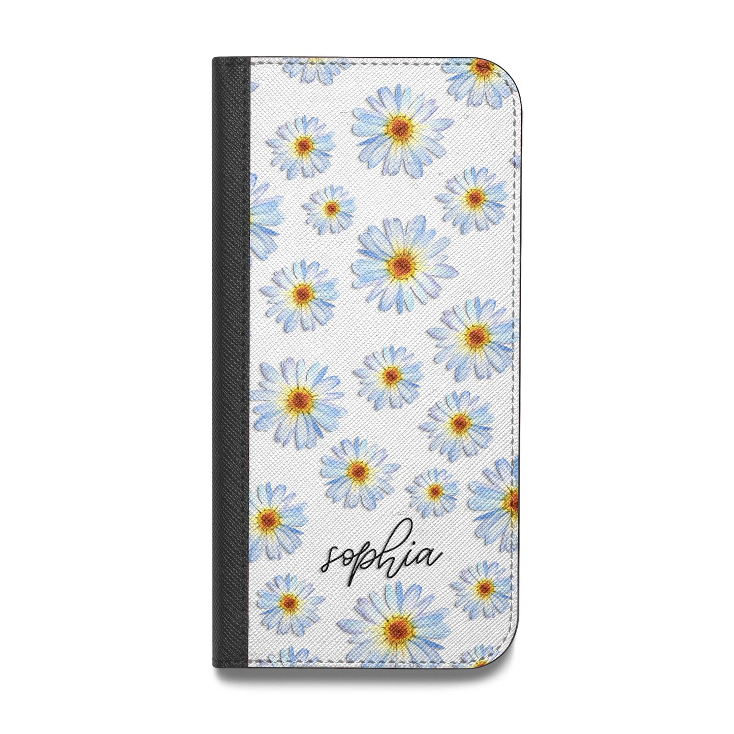 Personalised Daisy Vegan Leather Flip Samsung Case