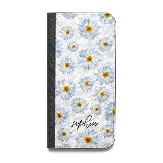 Personalised Daisy Vegan Leather Flip Samsung Case