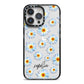 Personalised Daisy iPhone 14 Pro Max Black Impact Case on Silver phone