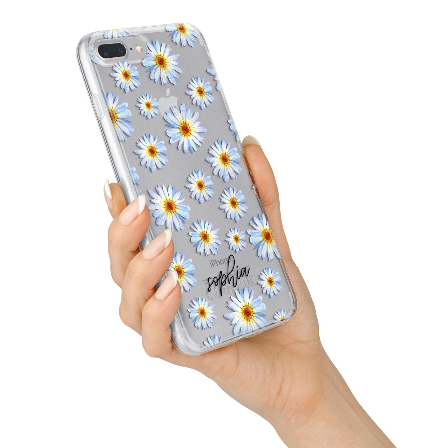 Personalised Daisy iPhone 7 Plus Bumper Case on Silver iPhone Alternative Image