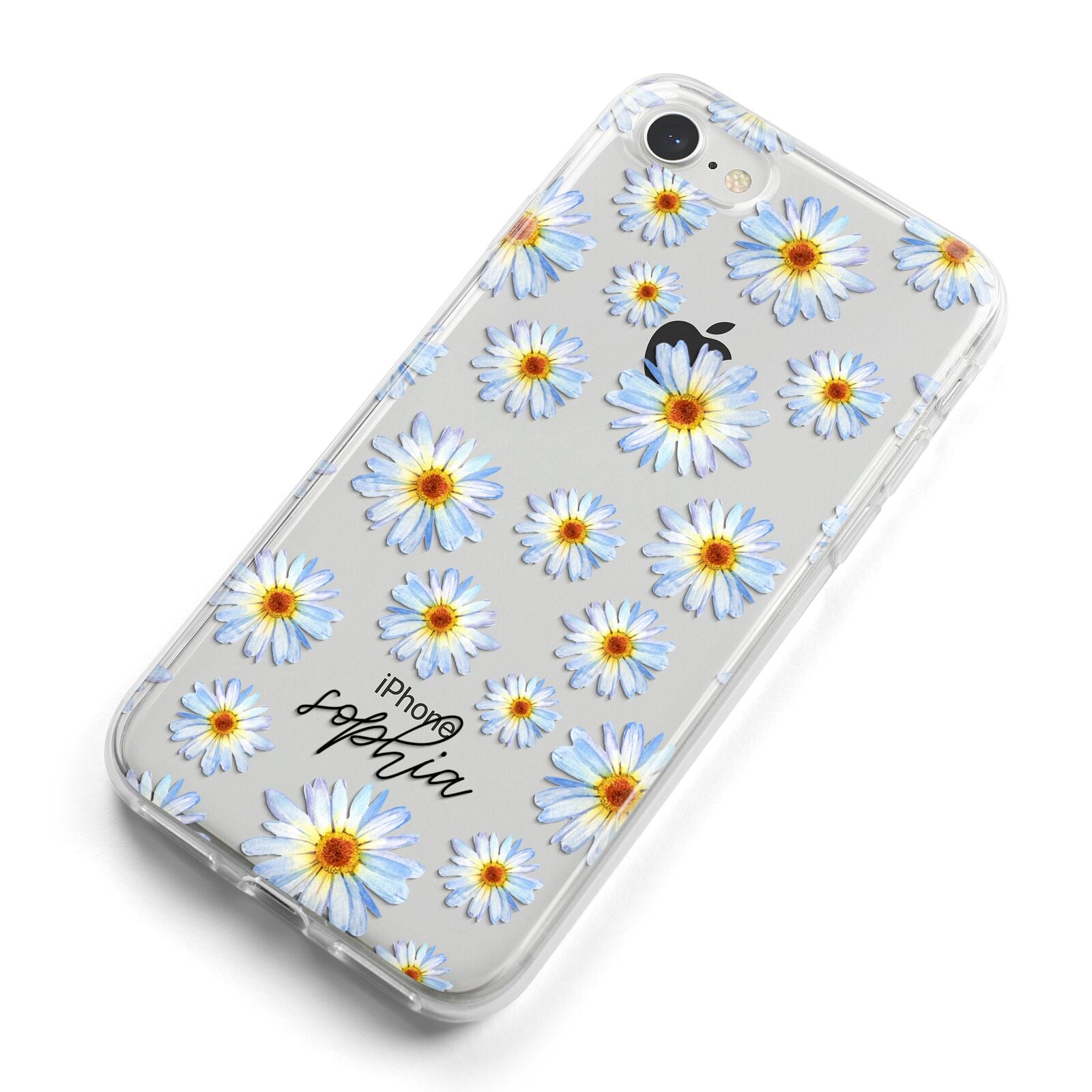 Personalised Daisy iPhone 8 Bumper Case on Silver iPhone Alternative Image