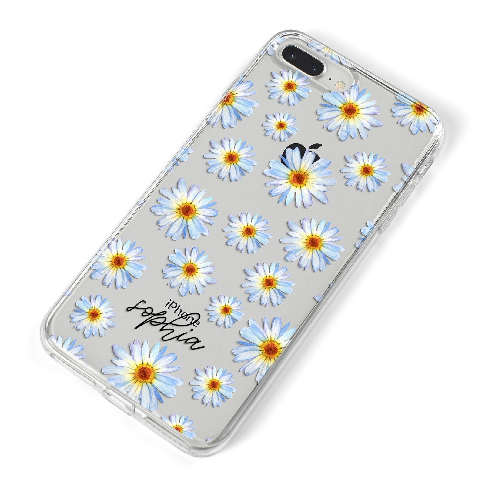 Personalised Daisy iPhone 8 Plus Bumper Case on Silver iPhone Alternative Image