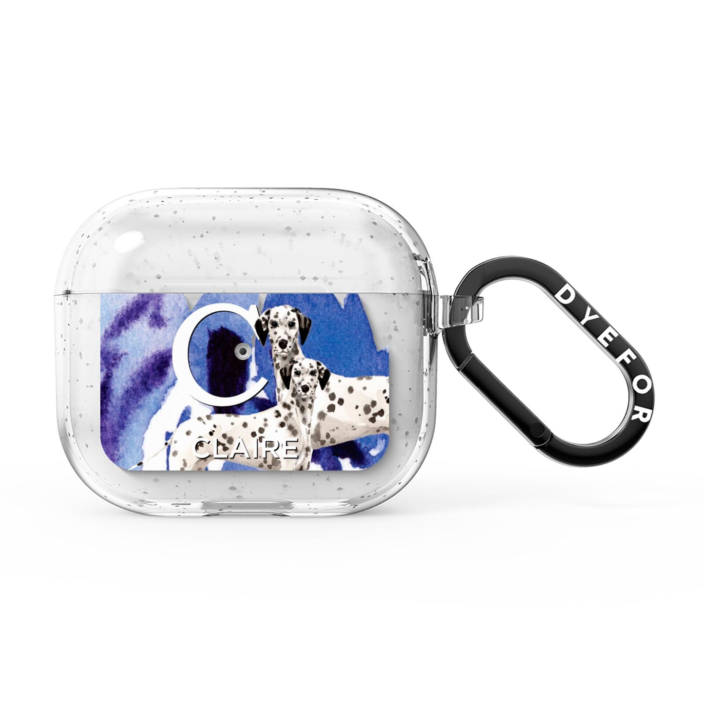 Personalised Dalmatian AirPods Glitter Case 3rd Gen