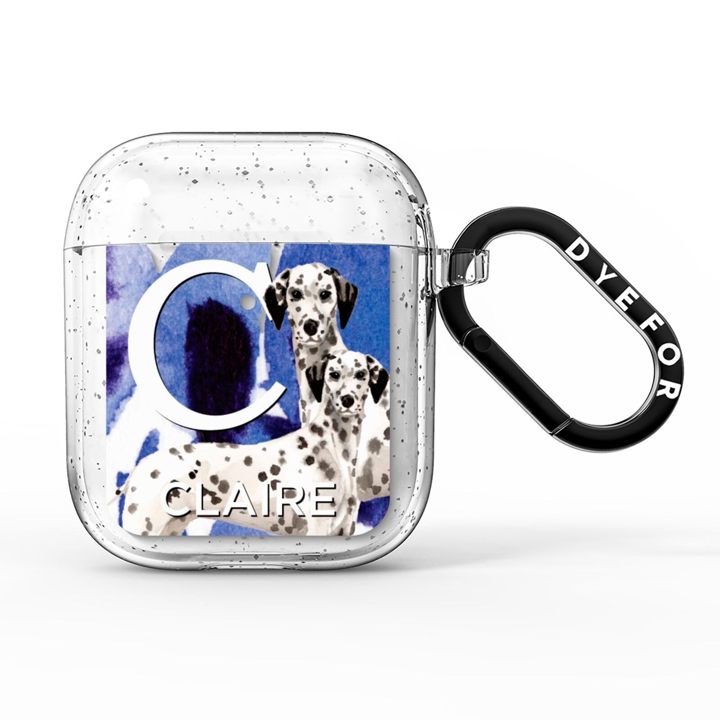 Personalised Dalmatian AirPods Glitter Case