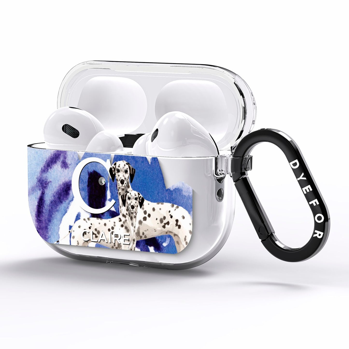 Personalised Dalmatian AirPods Pro Clear Case Side Image