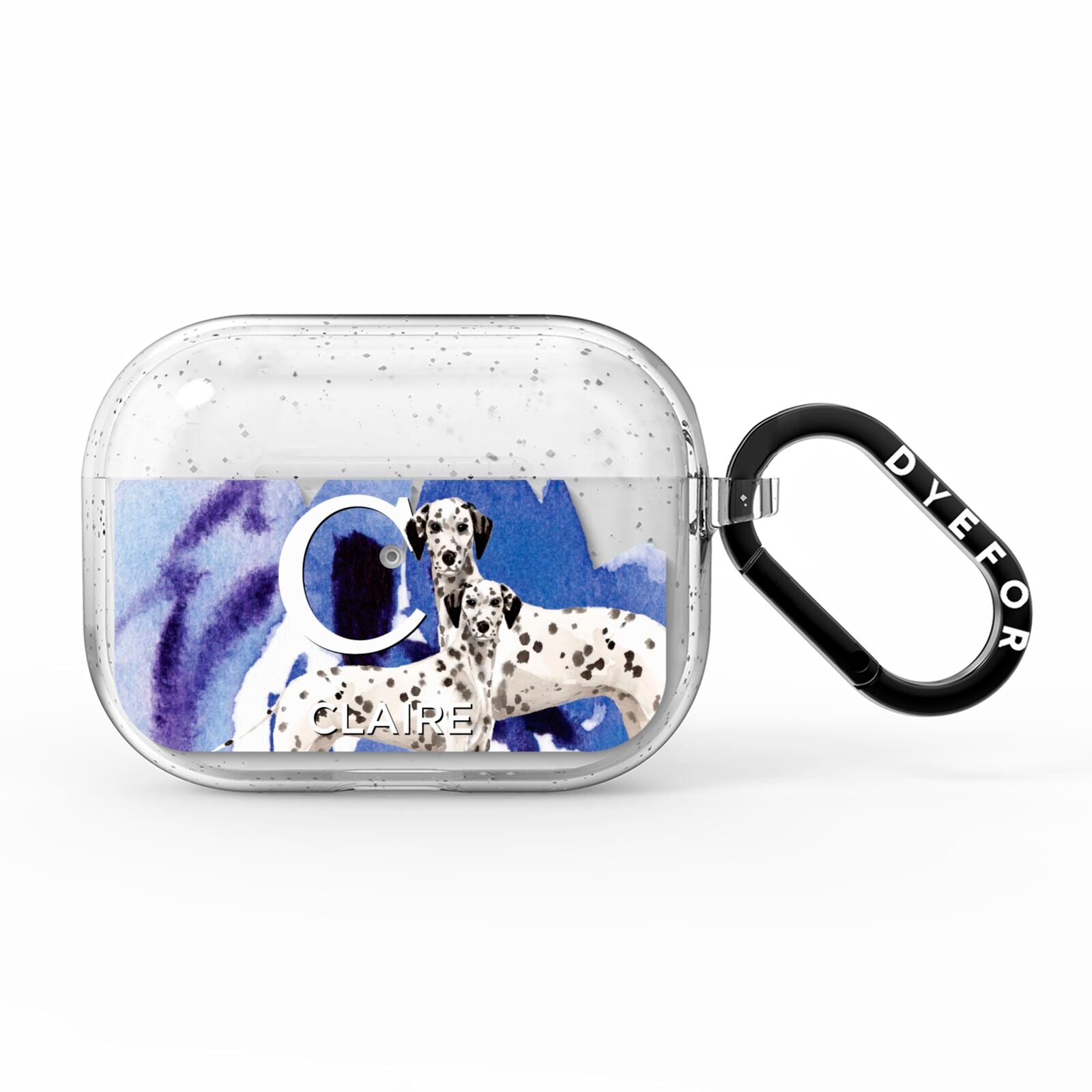 Personalised Dalmatian AirPods Pro Glitter Case