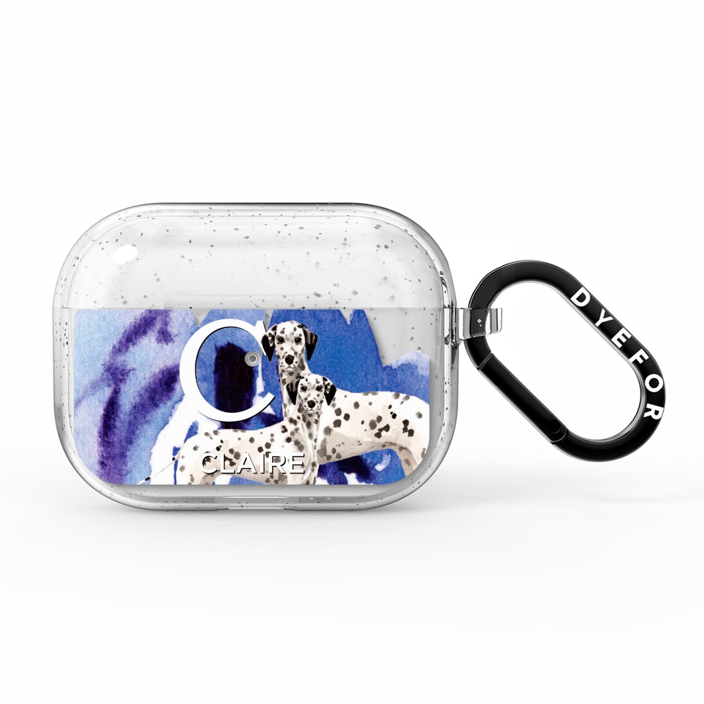 Personalised Dalmatian AirPods Pro Glitter Case