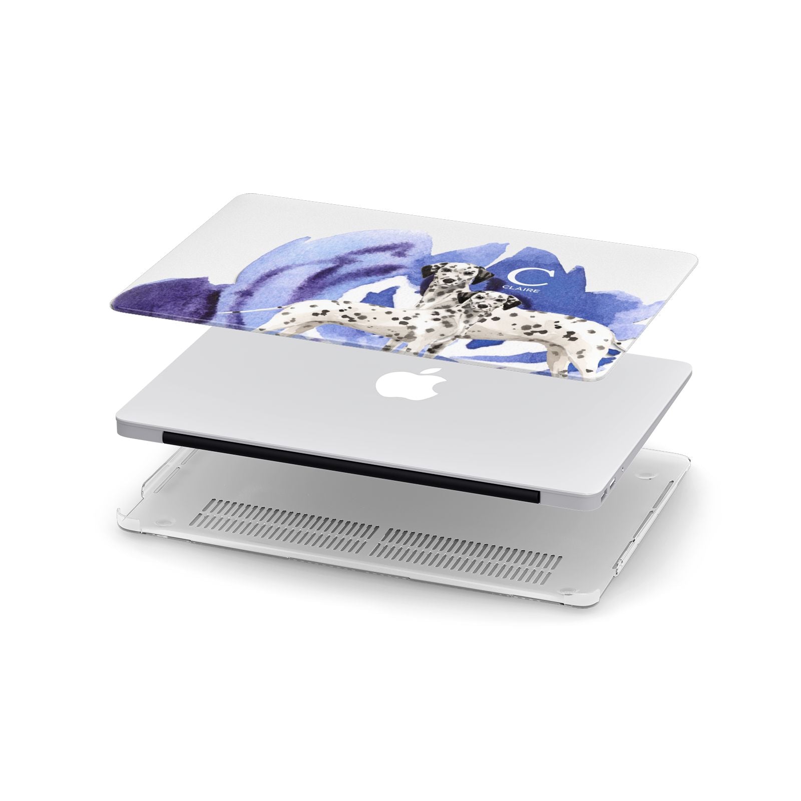 Personalised Dalmatian Apple MacBook Case in Detail
