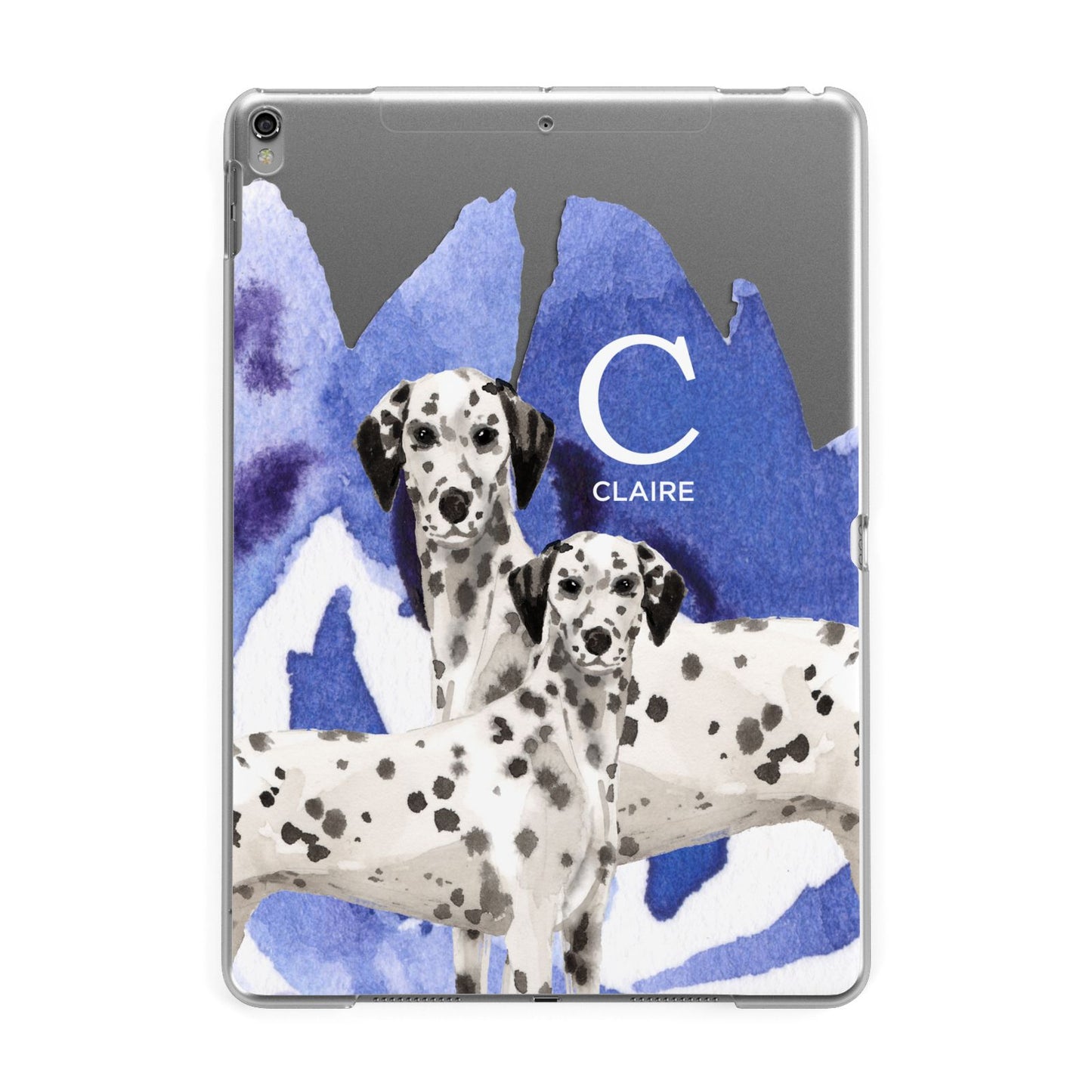 Personalised Dalmatian Apple iPad Grey Case