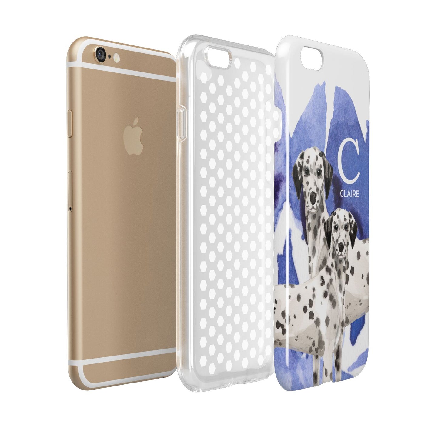 Personalised Dalmatian Apple iPhone 6 3D Tough Case Expanded view