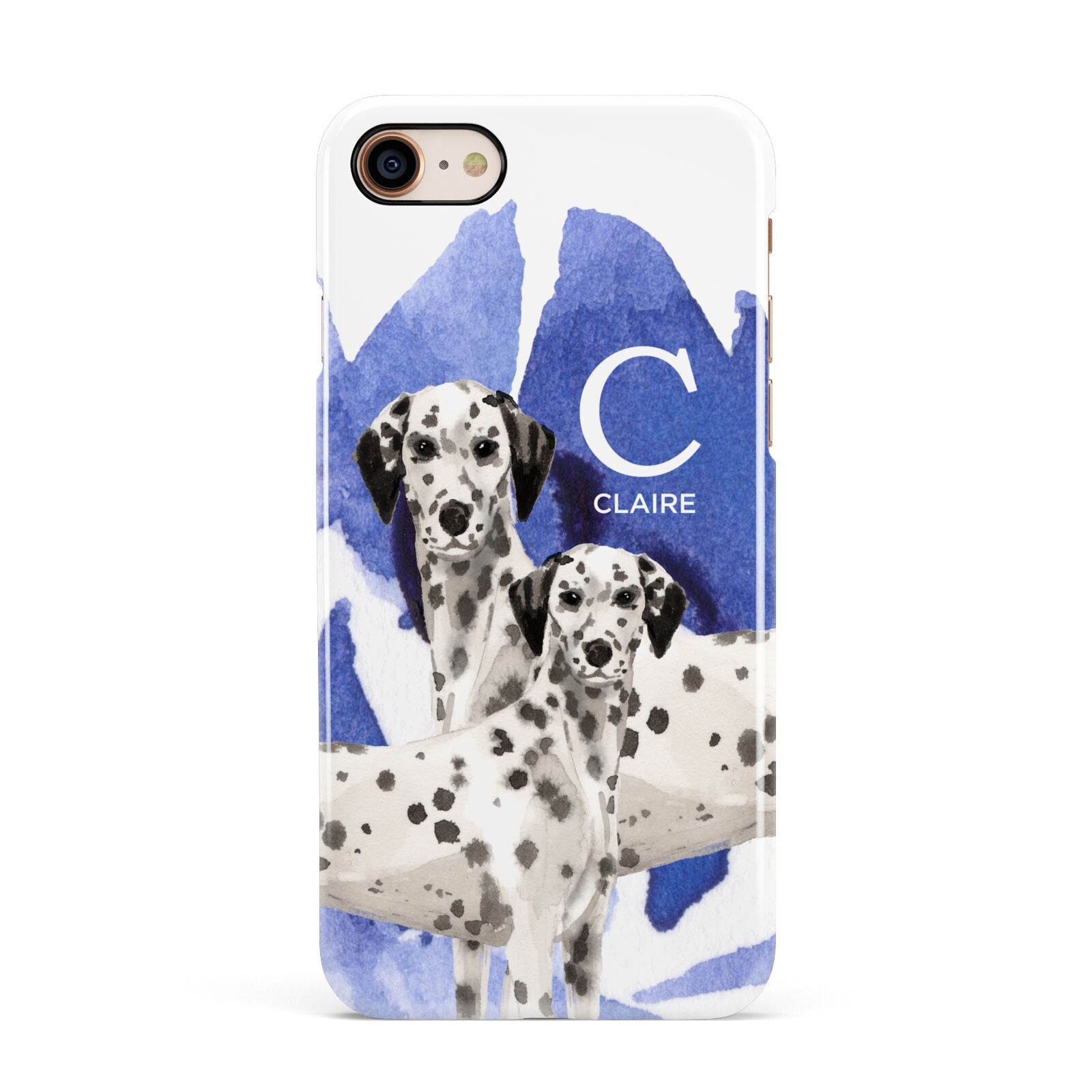 Personalised Dalmatian Apple iPhone 7 8 3D Snap Case