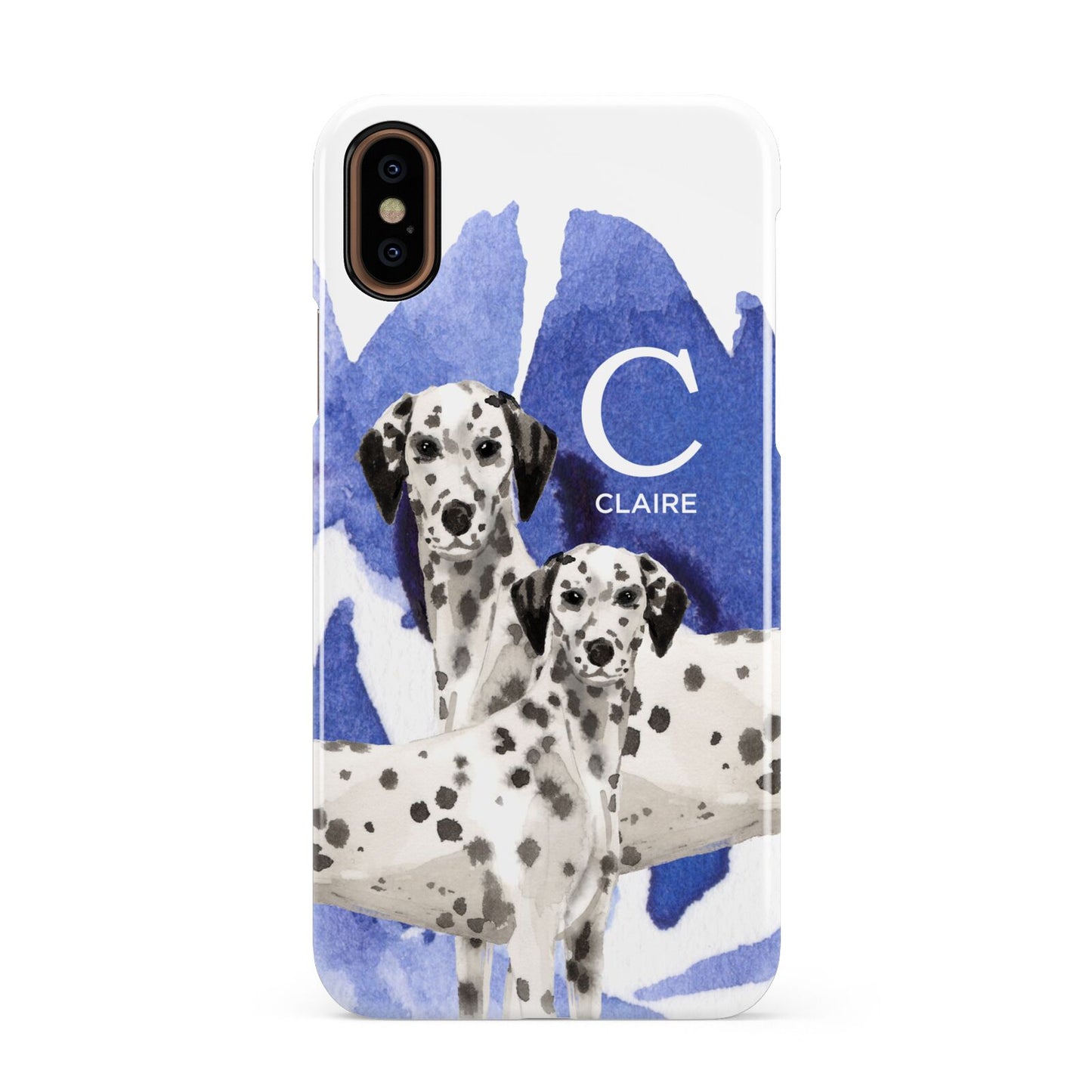 Personalised Dalmatian Apple iPhone XS 3D Snap Case