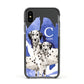 Personalised Dalmatian Apple iPhone Xs Impact Case Black Edge on Black Phone