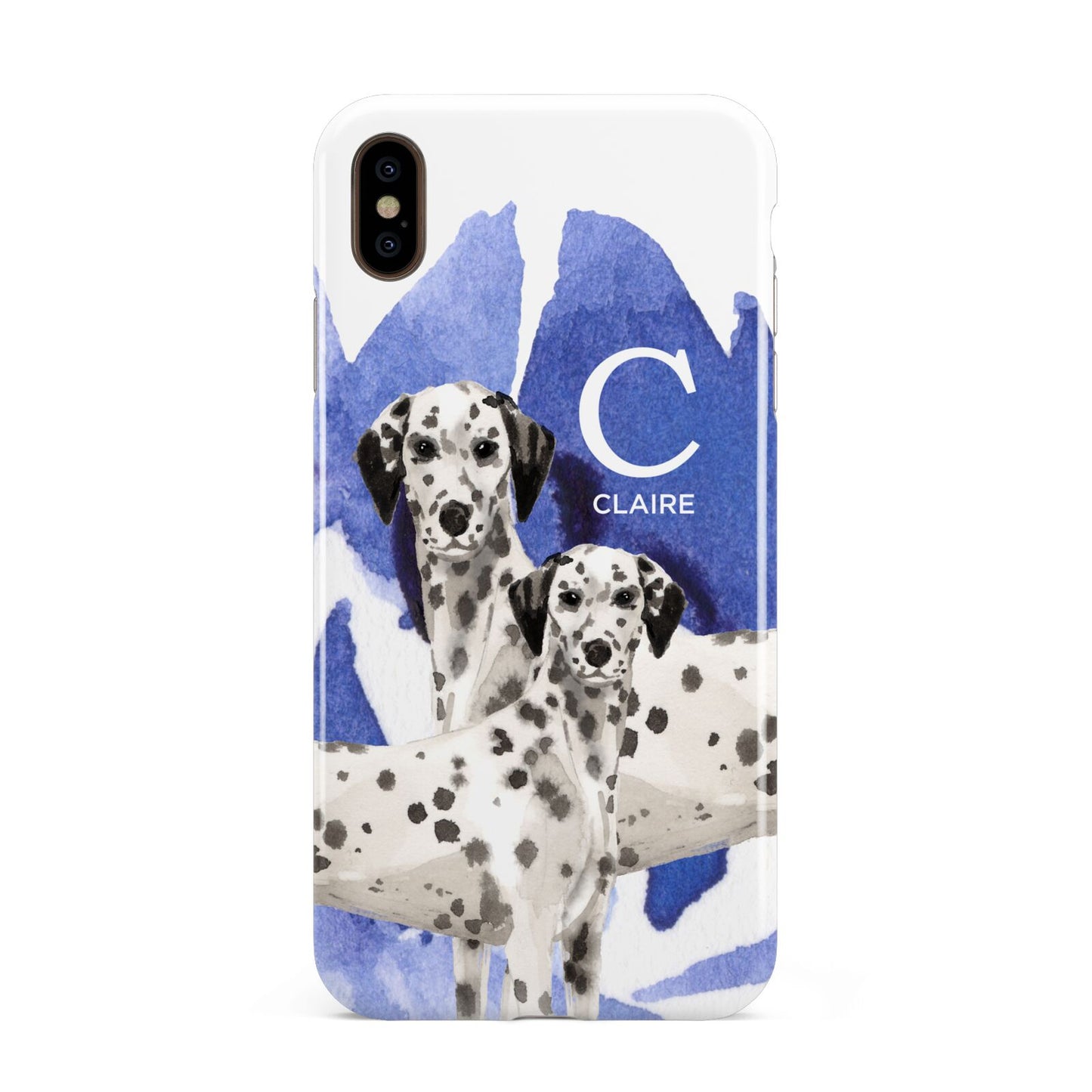 Personalised Dalmatian Apple iPhone Xs Max 3D Tough Case