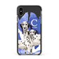 Personalised Dalmatian Apple iPhone Xs Max Impact Case Black Edge on Black Phone
