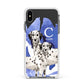 Personalised Dalmatian Apple iPhone Xs Max Impact Case White Edge on Black Phone