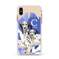 Personalised Dalmatian Apple iPhone Xs Max Impact Case White Edge on Gold Phone