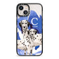 Personalised Dalmatian iPhone 13 Black Impact Case on Silver phone