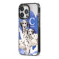 Personalised Dalmatian iPhone 13 Pro Black Impact Case Side Angle on Silver phone