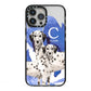 Personalised Dalmatian iPhone 13 Pro Max Black Impact Case on Silver phone