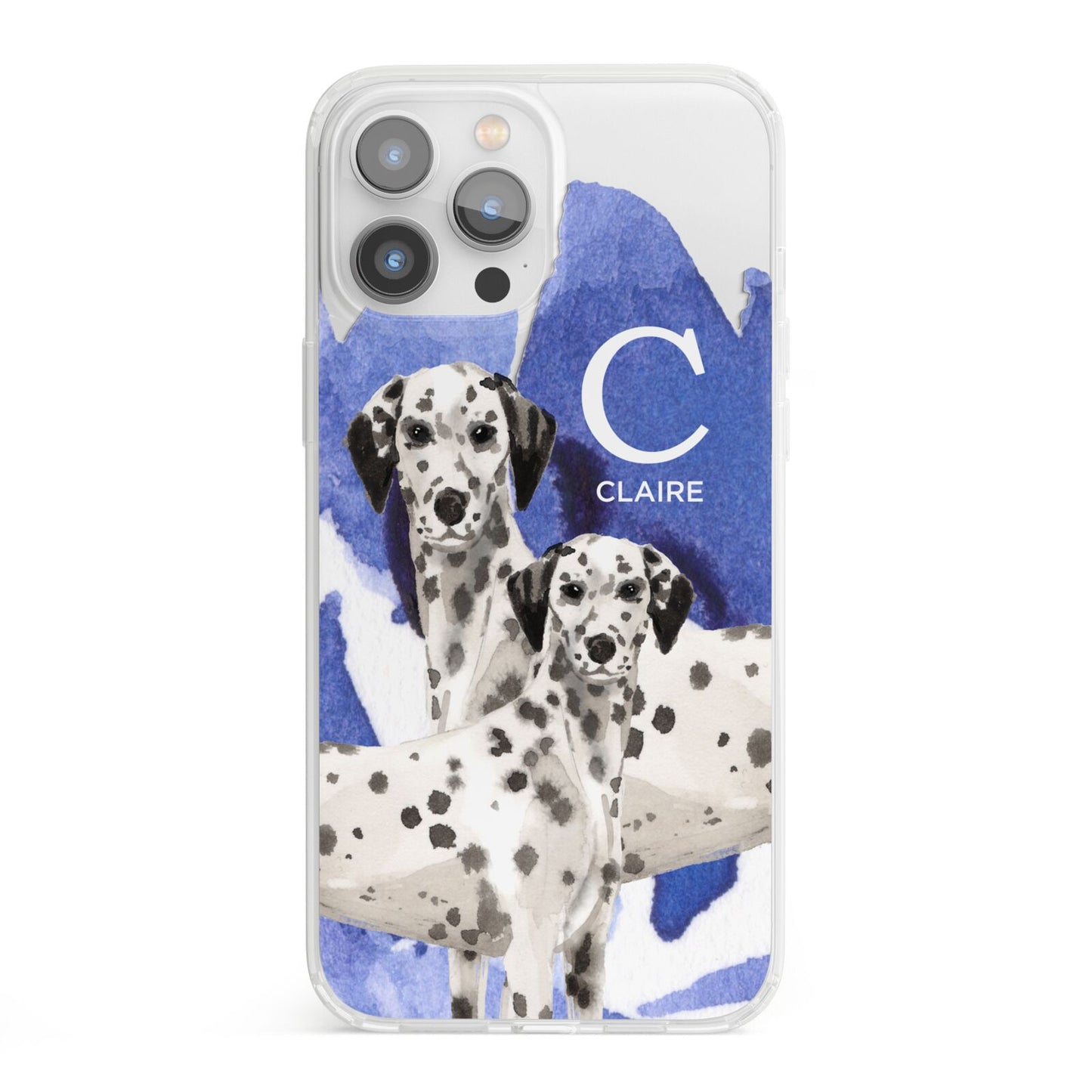 Personalised Dalmatian iPhone 13 Pro Max Clear Bumper Case