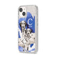 Personalised Dalmatian iPhone 14 Glitter Tough Case Starlight Angled Image