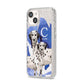 Personalised Dalmatian iPhone 14 Glitter Tough Case Starlight Angled Image