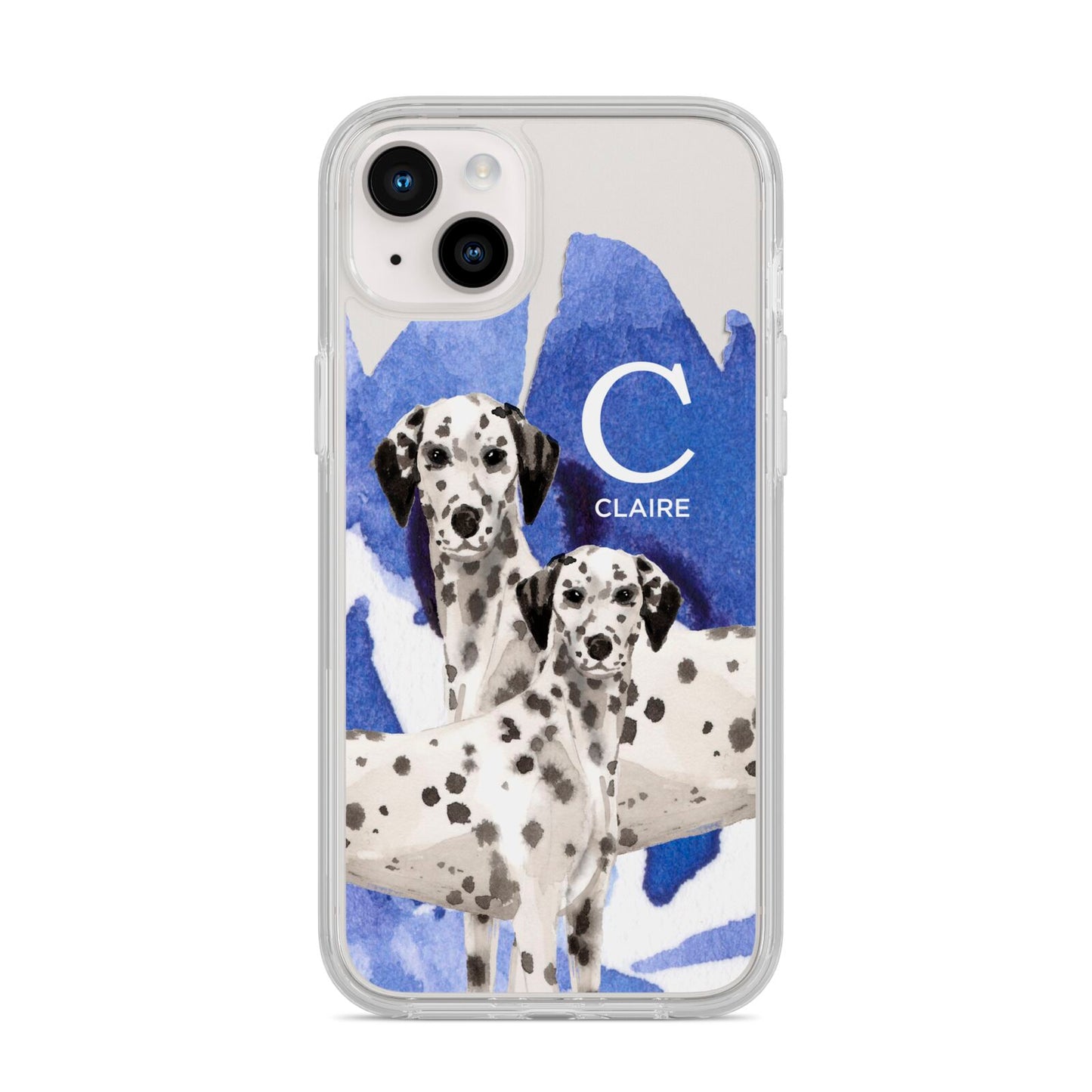 Personalised Dalmatian iPhone 14 Plus Clear Tough Case Starlight