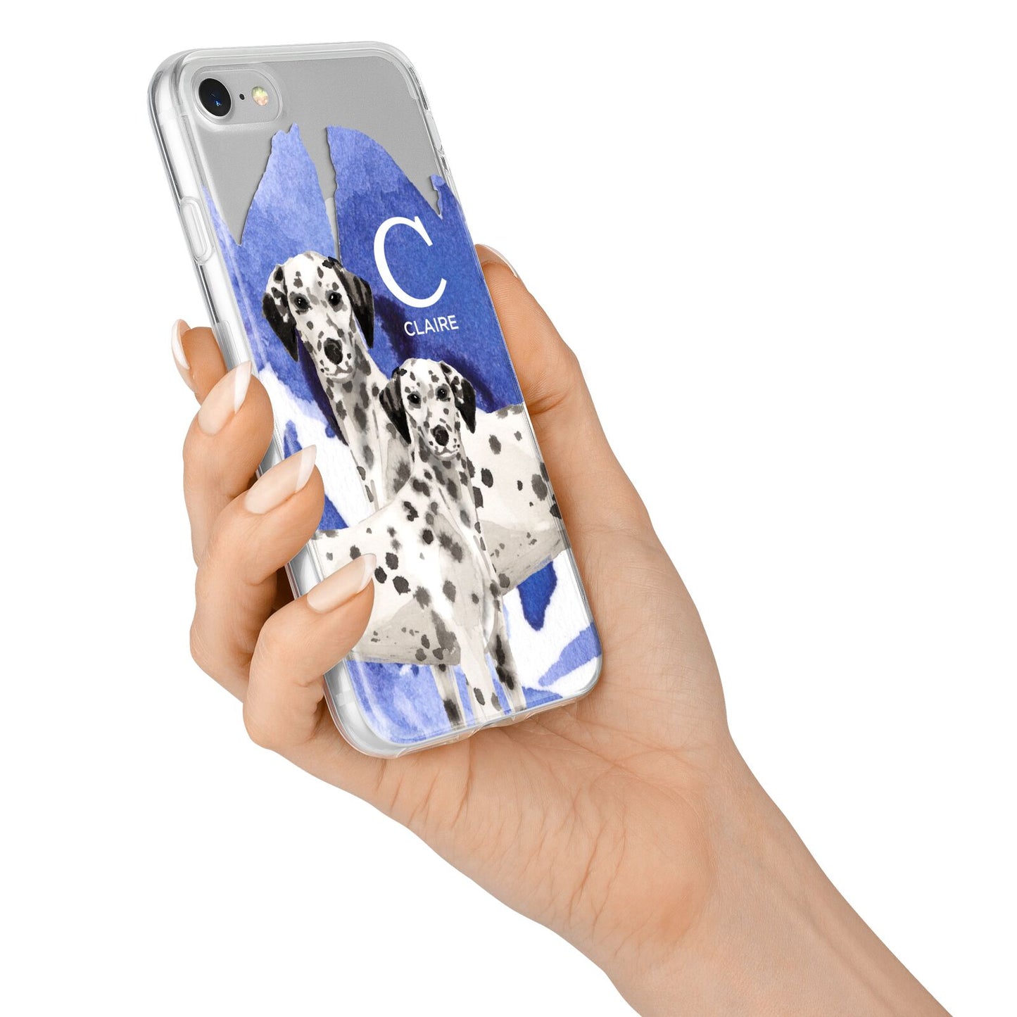 Personalised Dalmatian iPhone 7 Bumper Case on Silver iPhone Alternative Image