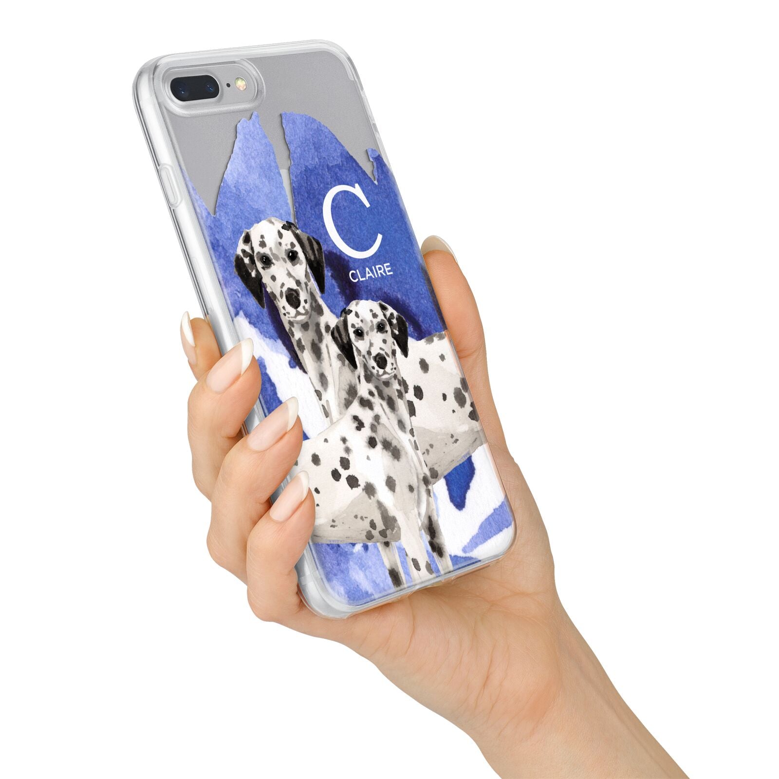 Personalised Dalmatian iPhone 7 Plus Bumper Case on Silver iPhone Alternative Image