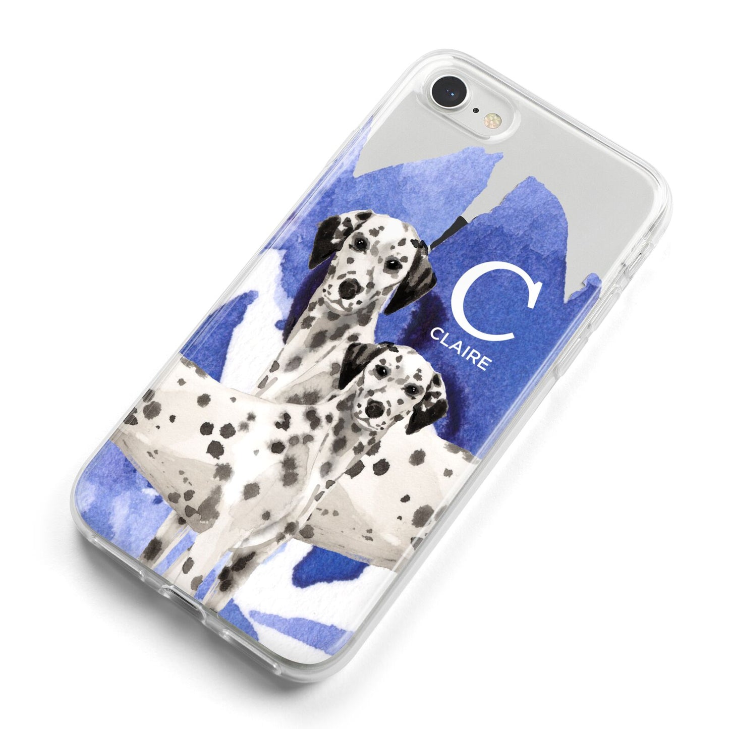 Personalised Dalmatian iPhone 8 Bumper Case on Silver iPhone Alternative Image