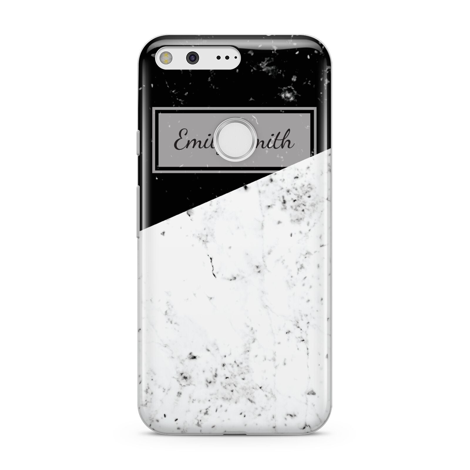 Personalised Day Night Marble Name Initials Google Pixel Case