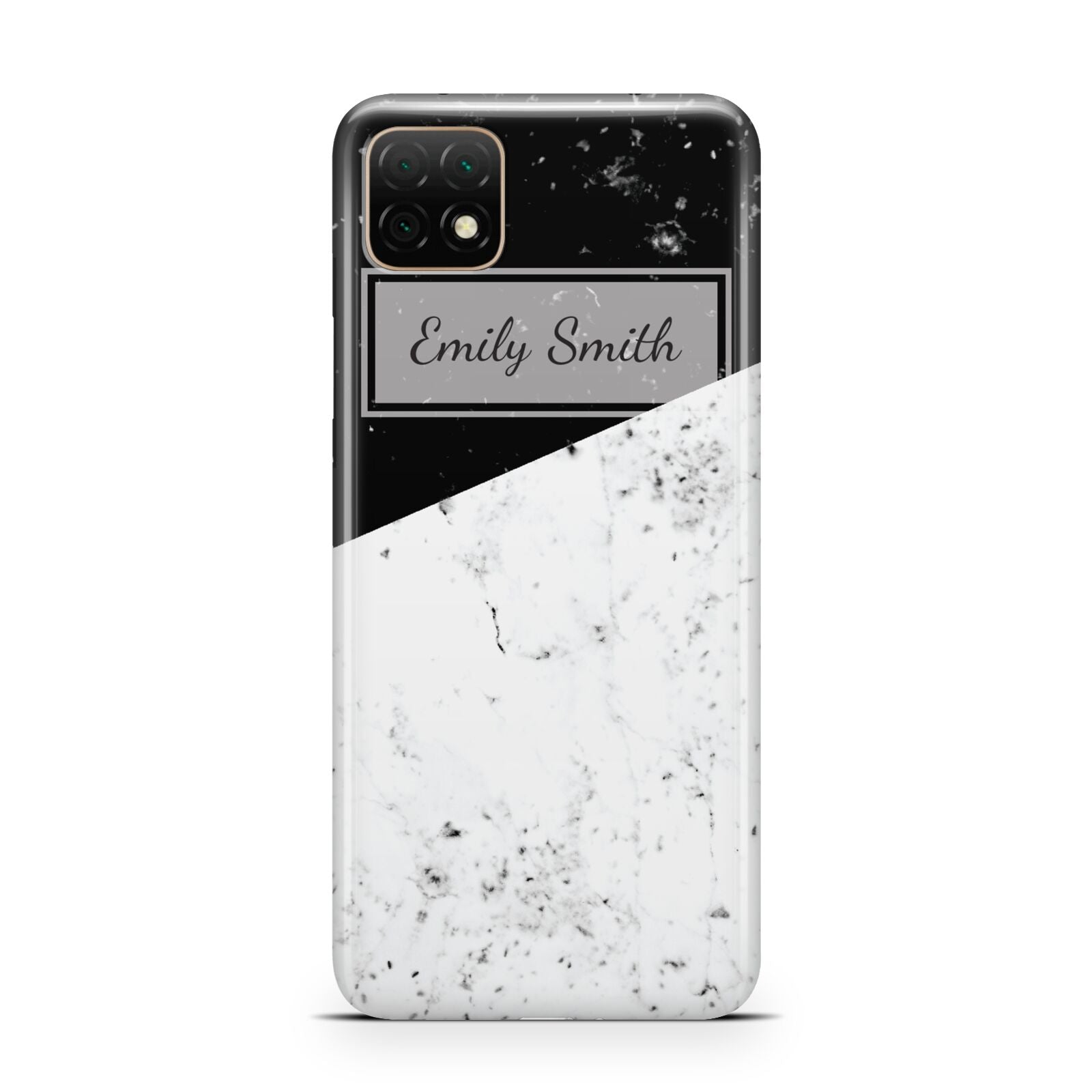 Personalised Day Night Marble Name Initials Huawei Enjoy 20 Phone Case