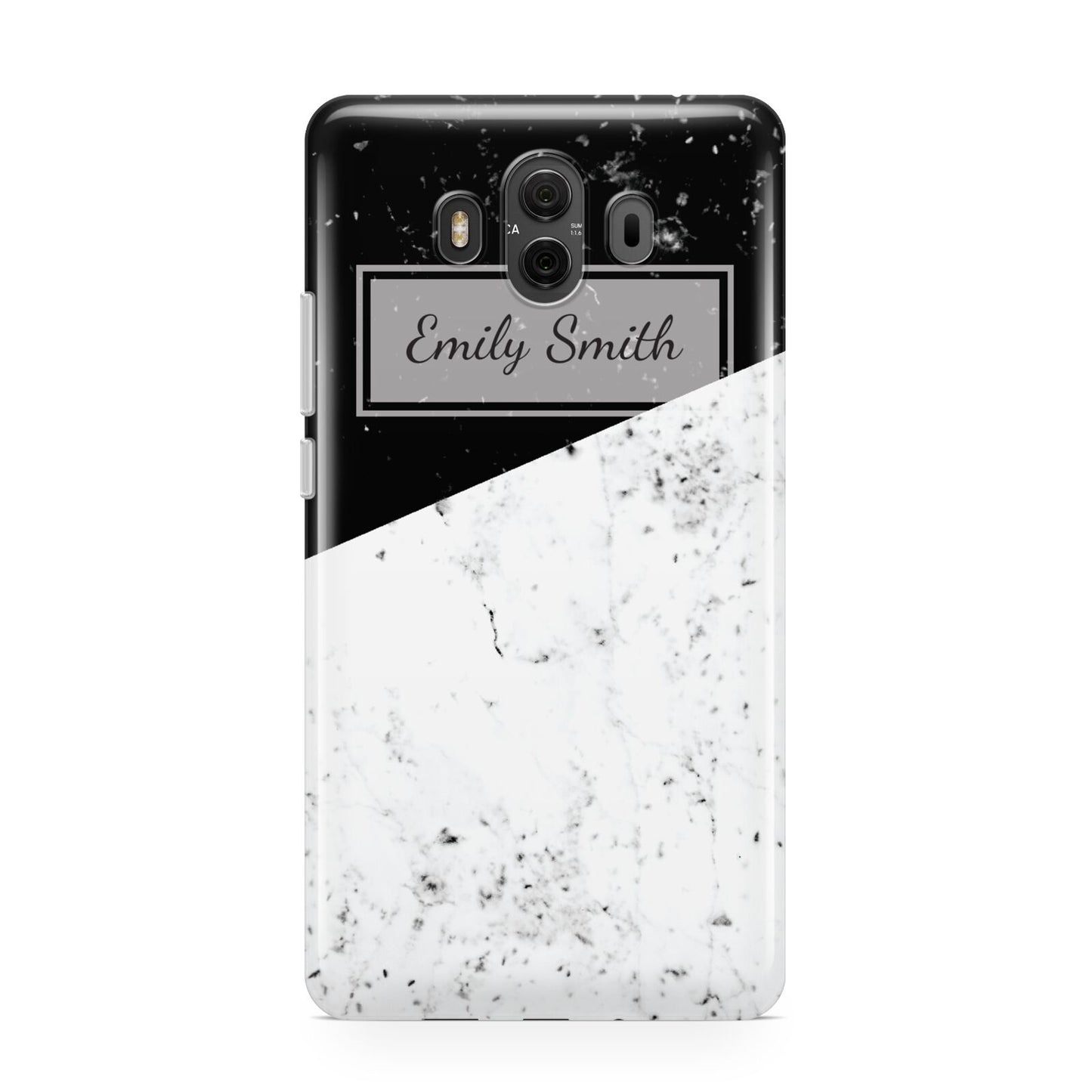 Personalised Day Night Marble Name Initials Huawei Mate 10 Protective Phone Case