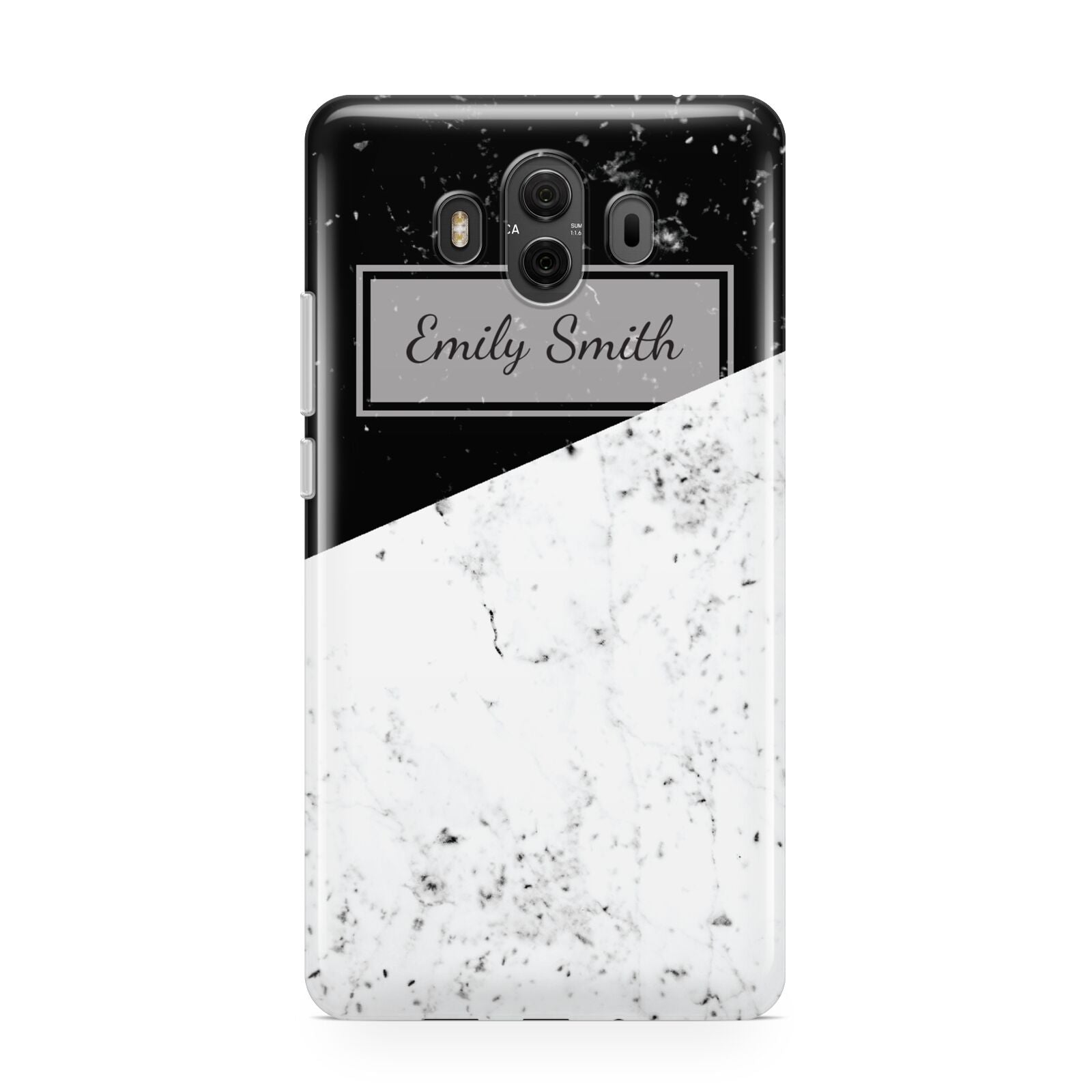Personalised Day Night Marble Name Initials Huawei Mate 10 Protective Phone Case