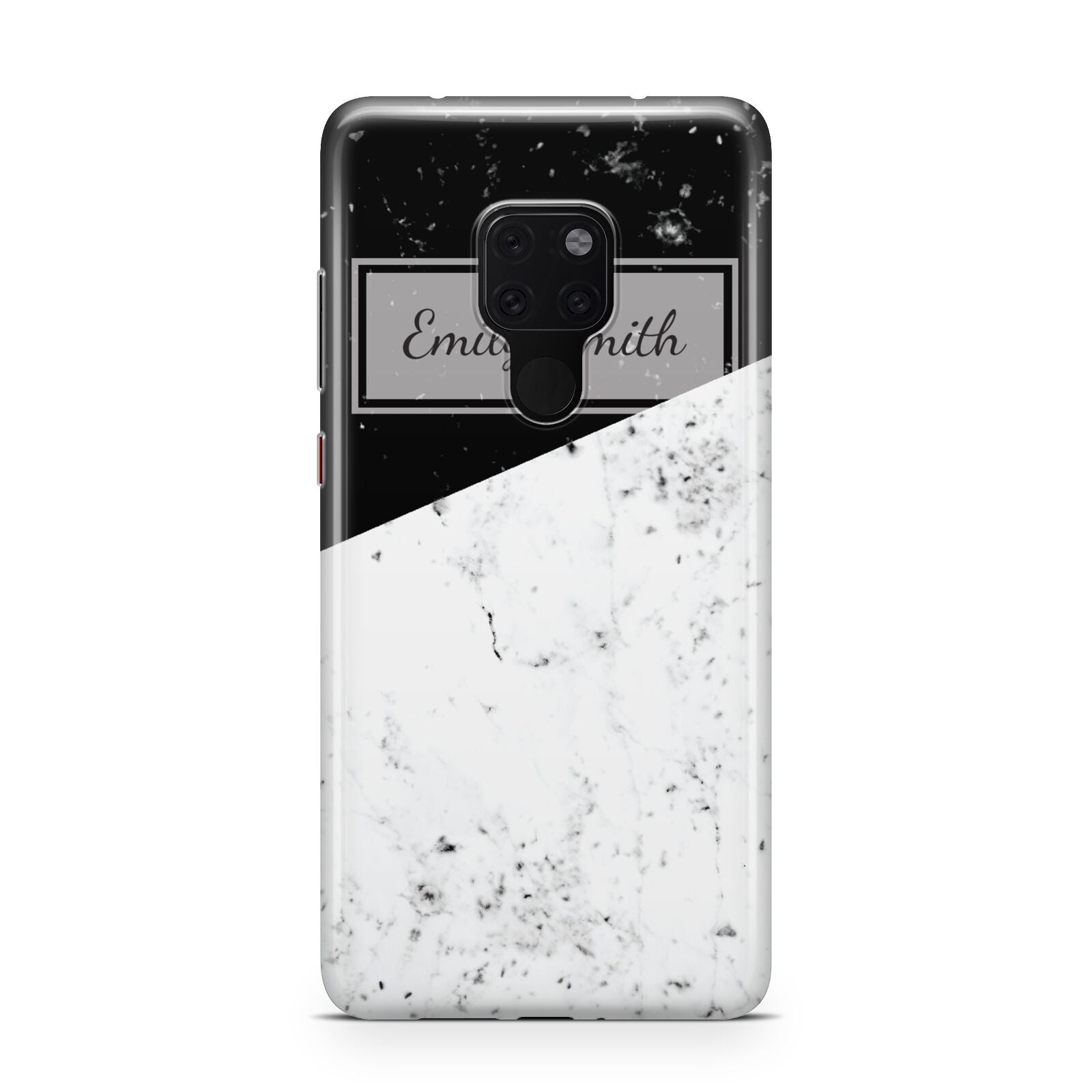 Personalised Day Night Marble Name Initials Huawei Mate 20 Phone Case