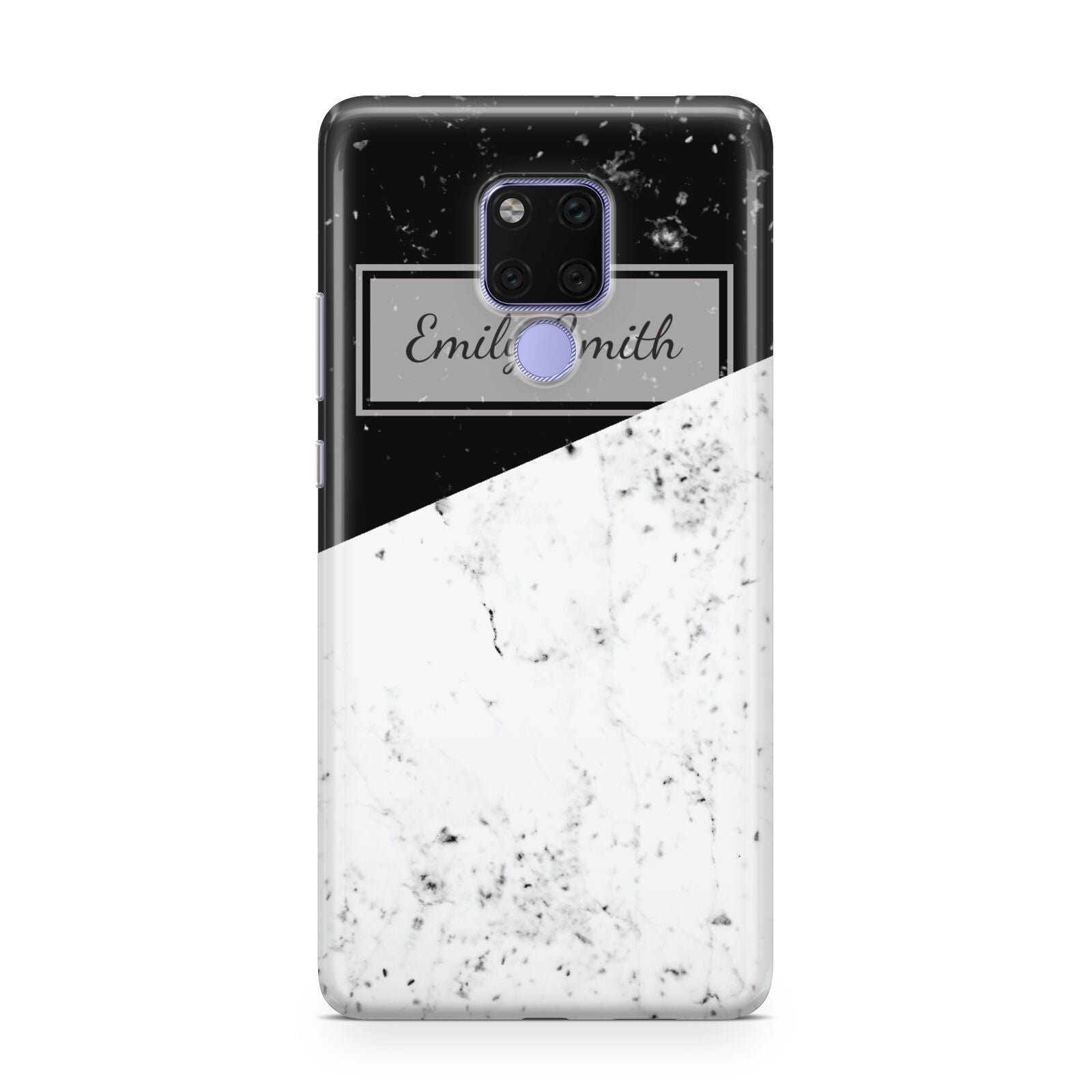 Personalised Day Night Marble Name Initials Huawei Mate 20X Phone Case