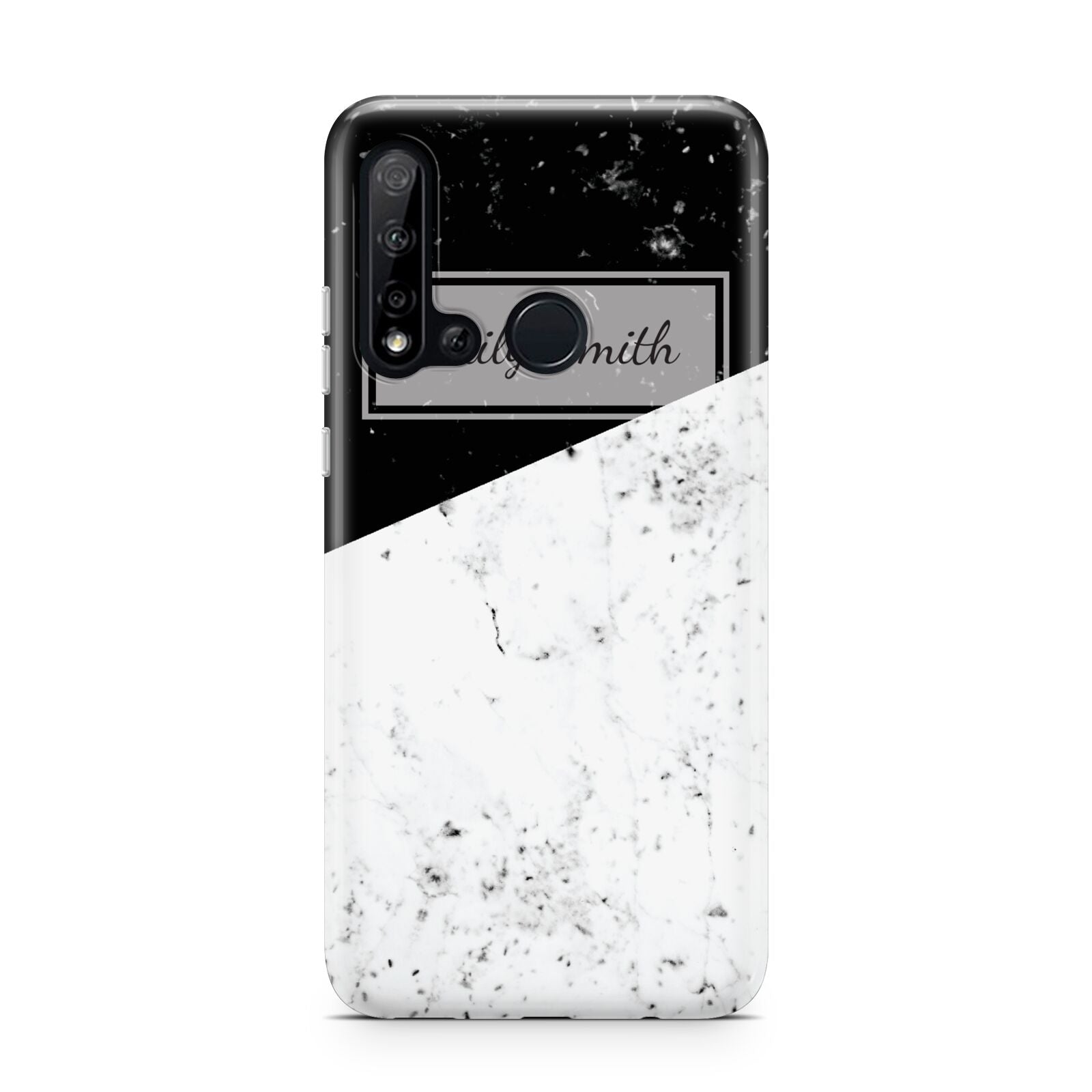 Personalised Day Night Marble Name Initials Huawei P20 Lite 5G Phone Case