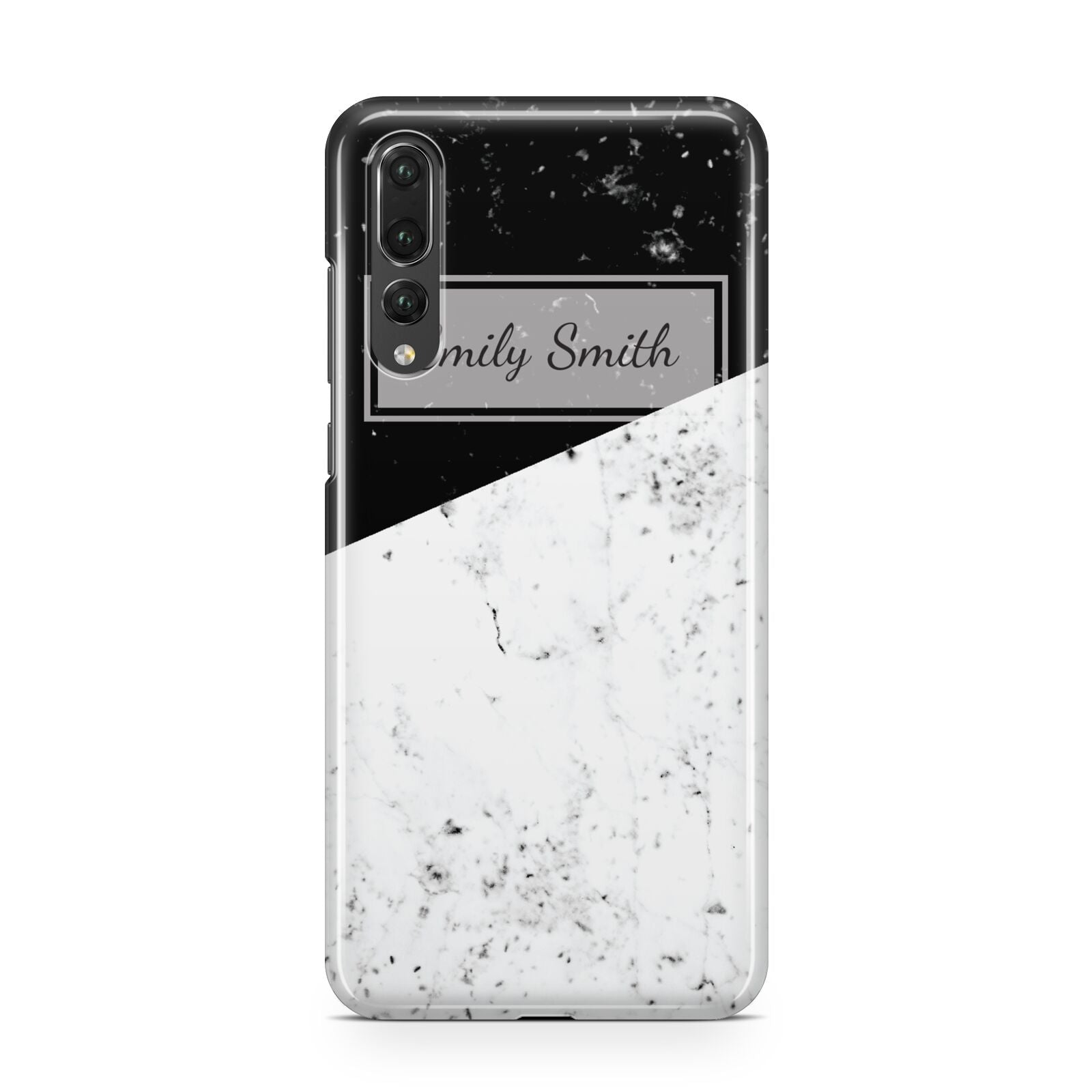 Personalised Day Night Marble Name Initials Huawei P20 Pro Phone Case
