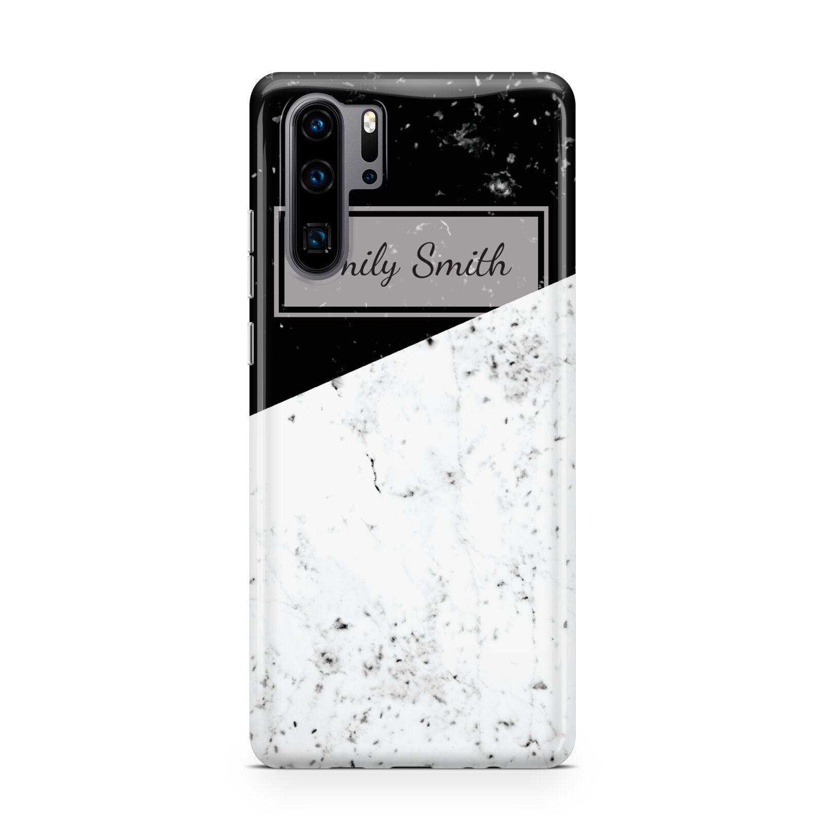 Personalised Day Night Marble Name Initials Huawei P30 Pro Phone Case