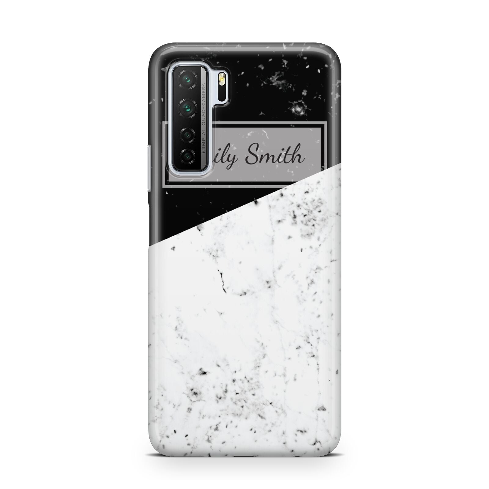 Personalised Day Night Marble Name Initials Huawei P40 Lite 5G Phone Case
